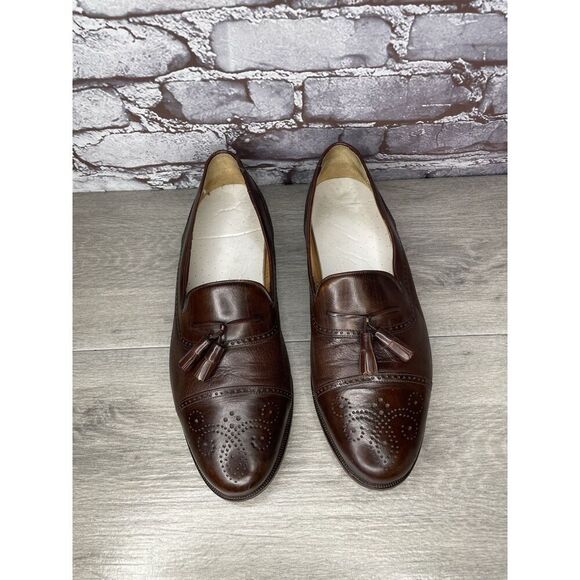 Mezlan Havana Brown Leather WingTip Cap Toe Loafers Dress Shoes Men 11W US/44EU main image 11